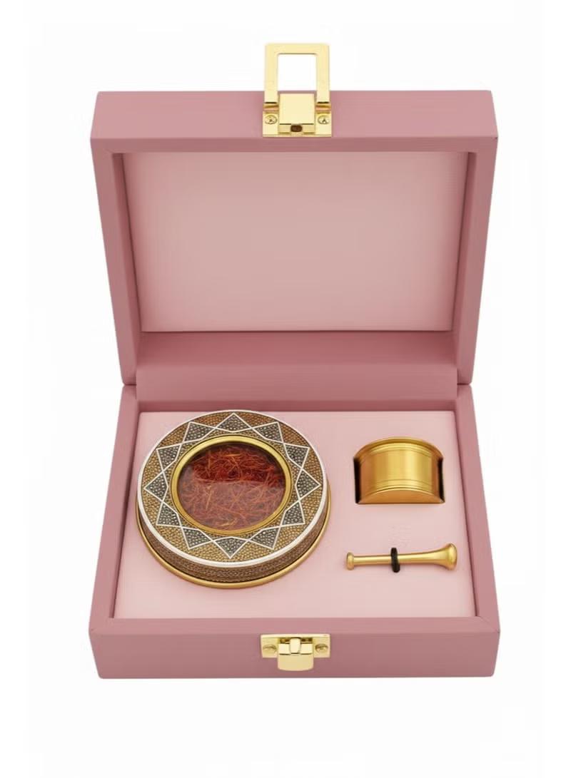 Luxury Pink Velvet Saffron Gift Box | 10g Premium Gift Box